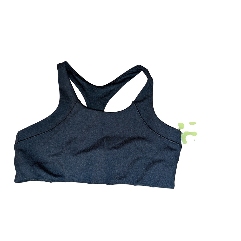 All in Motion Womens Racerback Sports Bra Black High Neck Size S 6/7 NWT